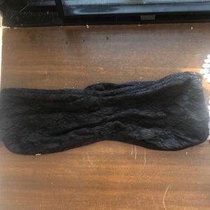 Pink Black lace Bandeu